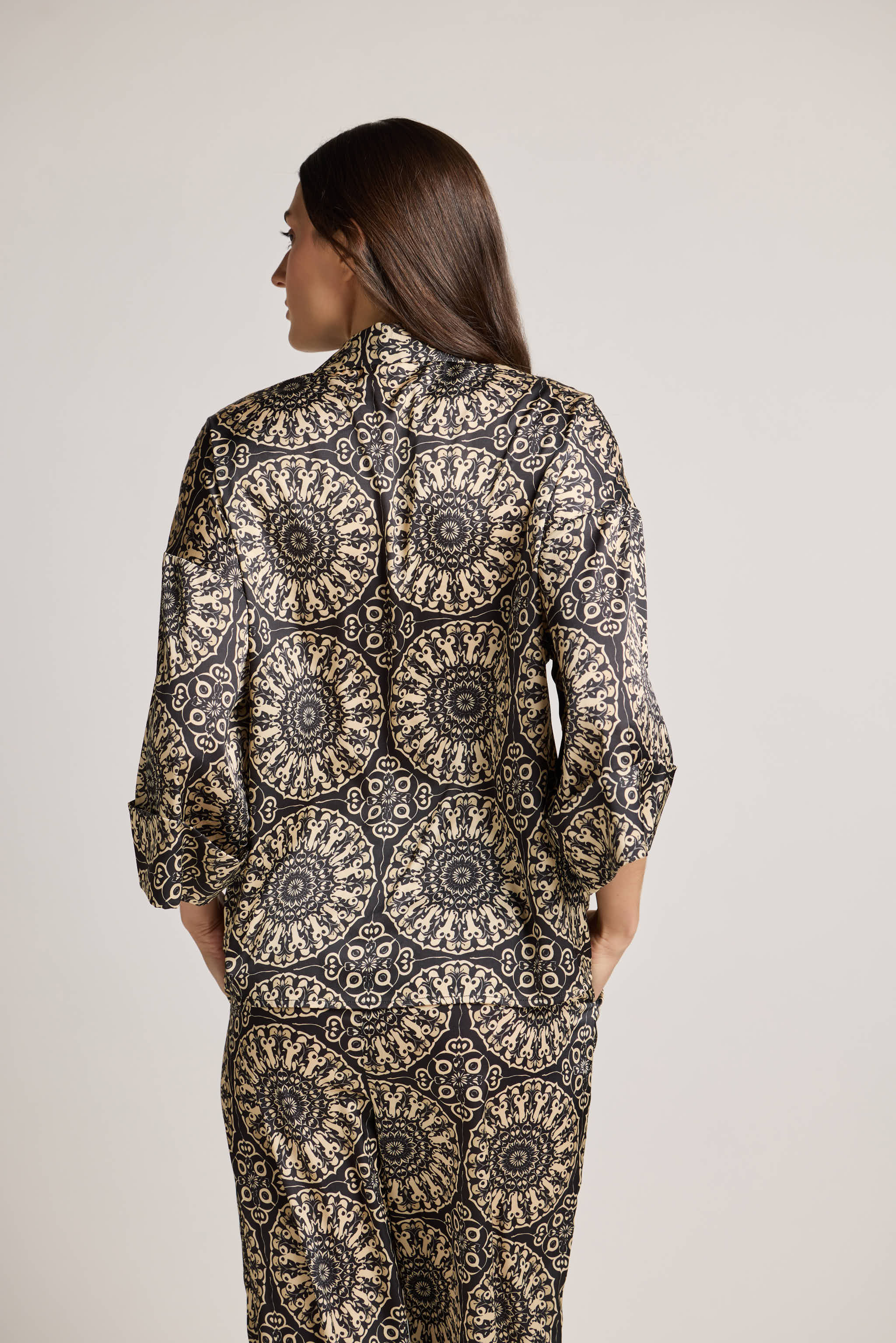 Mandala Black Printed Shirt