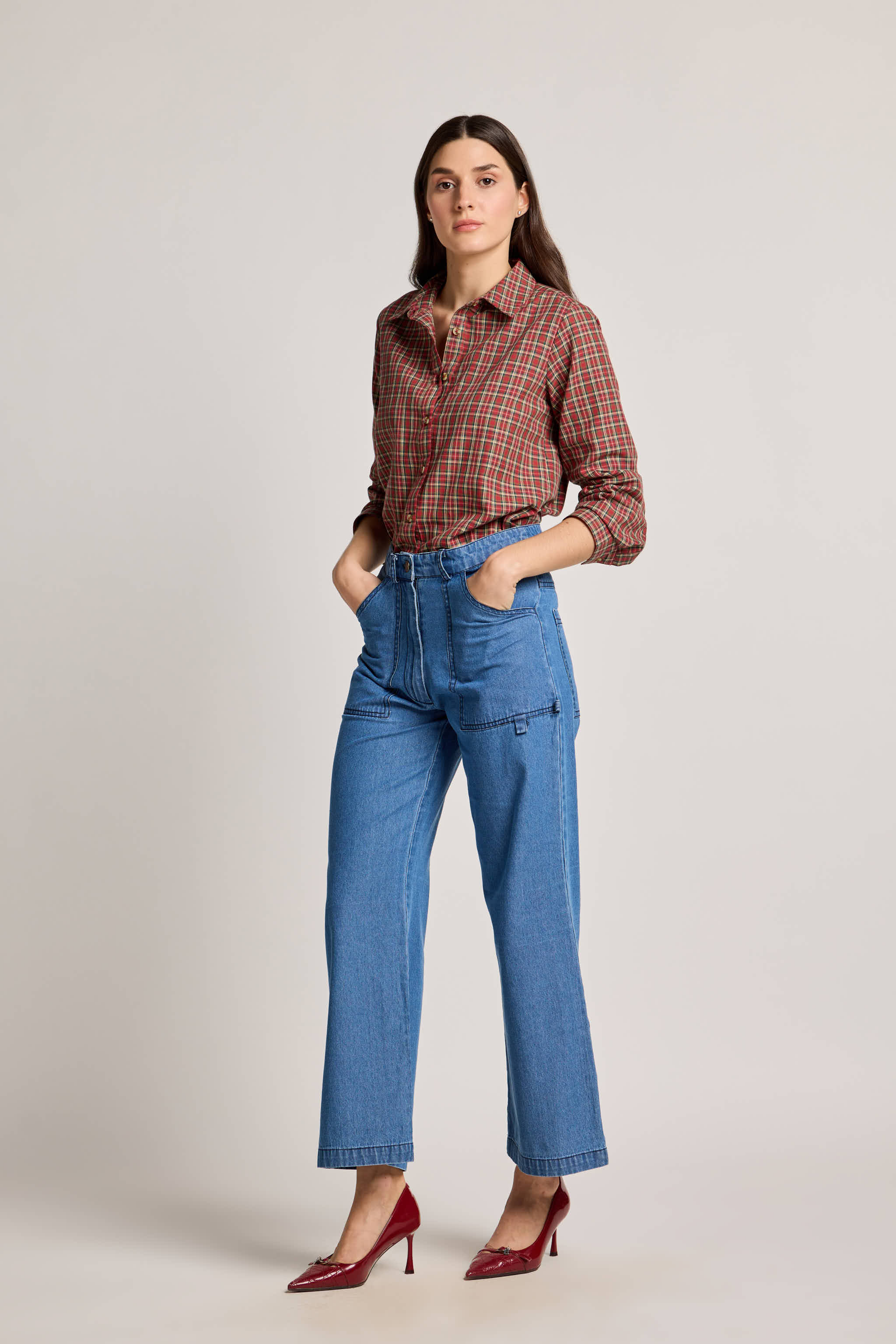 Mid Wash Bootcut Denim Jeans