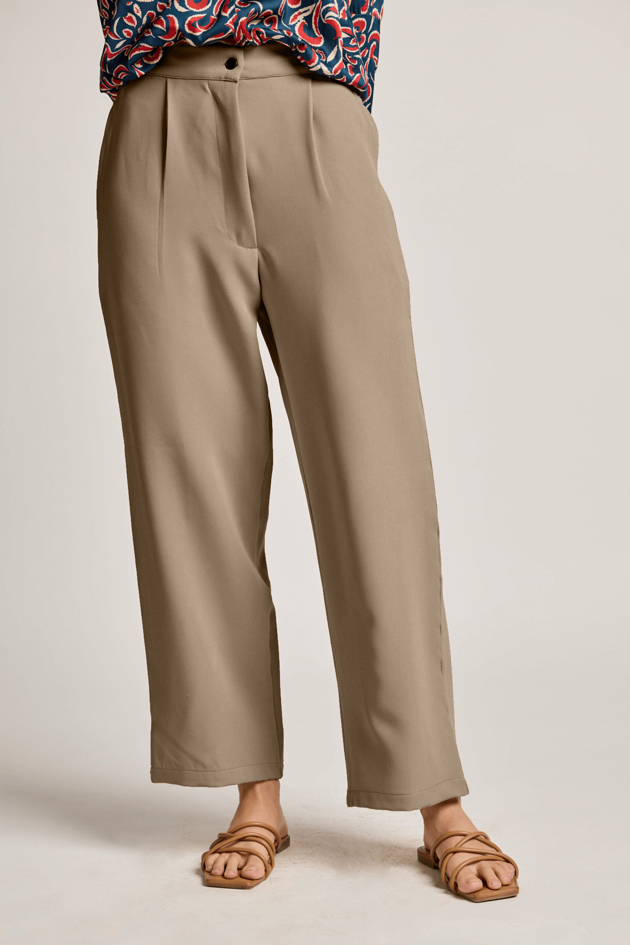 Beige Formal Pants