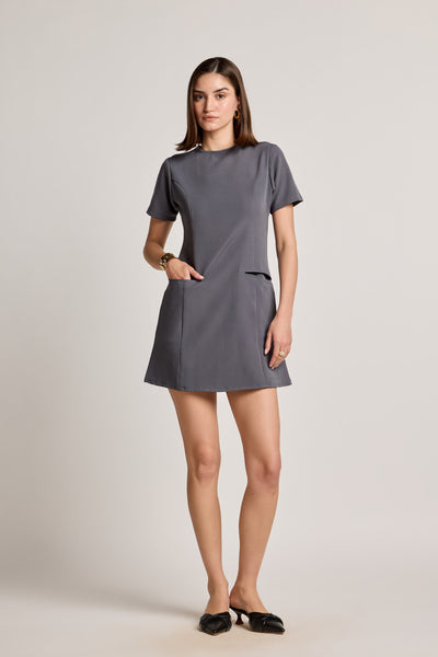 Charcoal Grey Short Dress