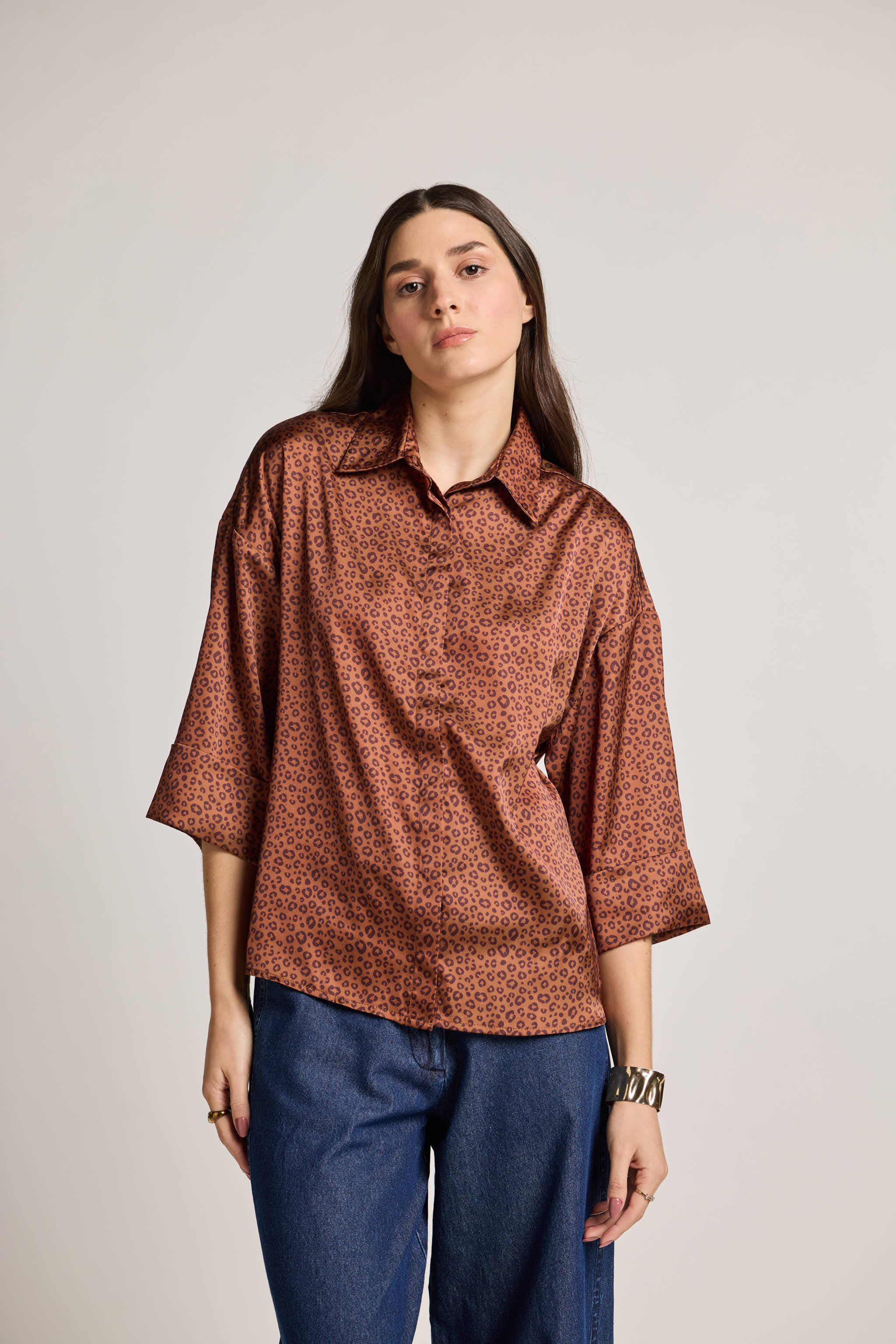 Animal Mocha Printed Shirt