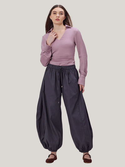 GREY BALLOON PANTS