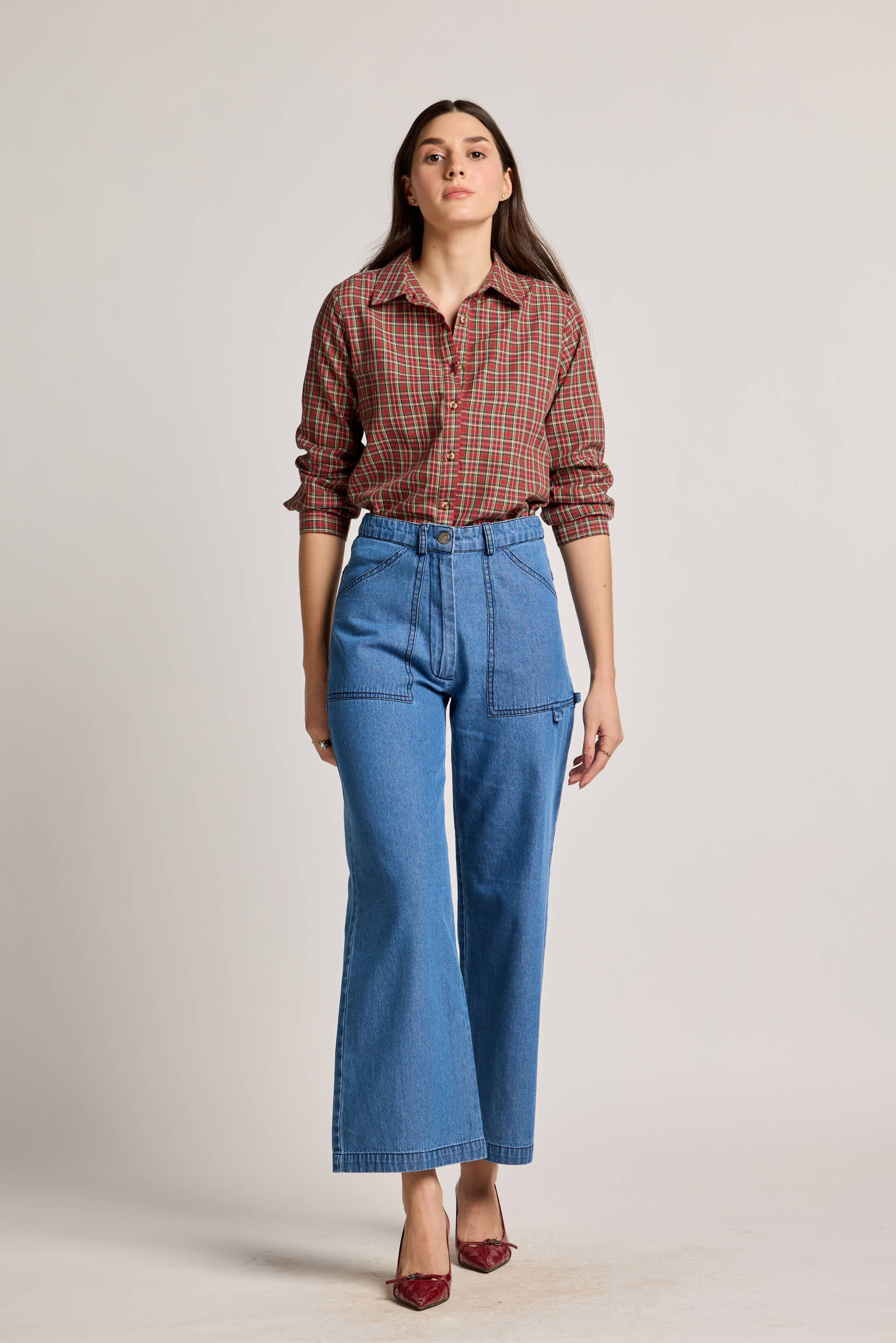 Mid Wash Bootcut Denim Jeans