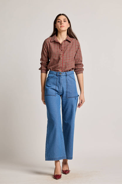 Mid Wash Bootcut Denim Jeans