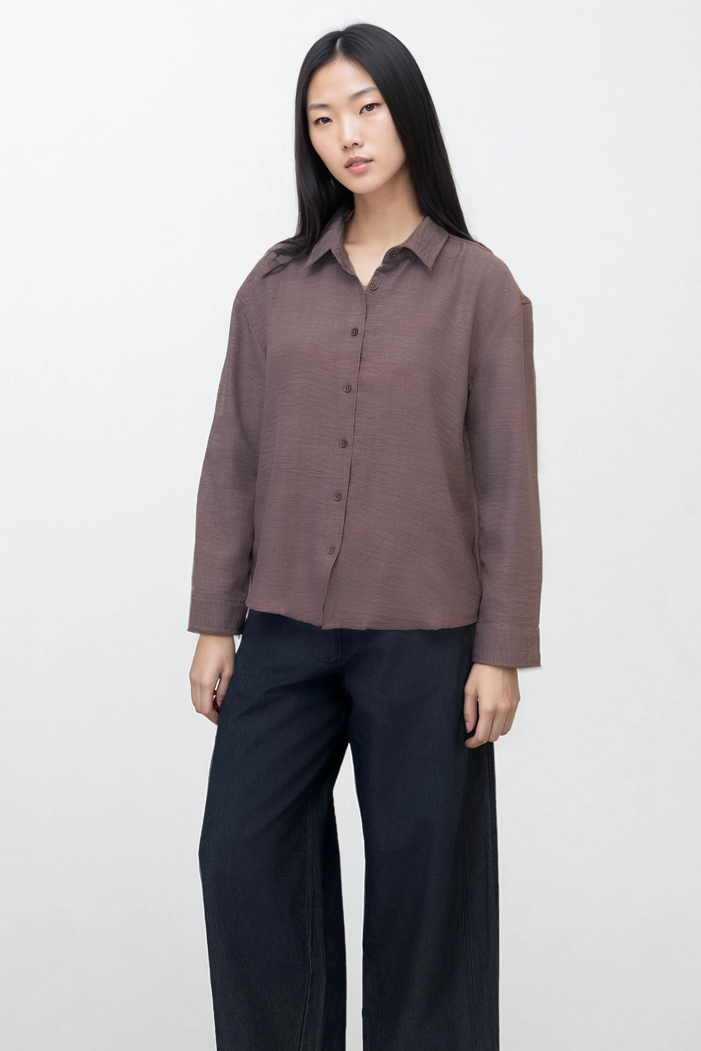 Purple Cotton Linen Shirt