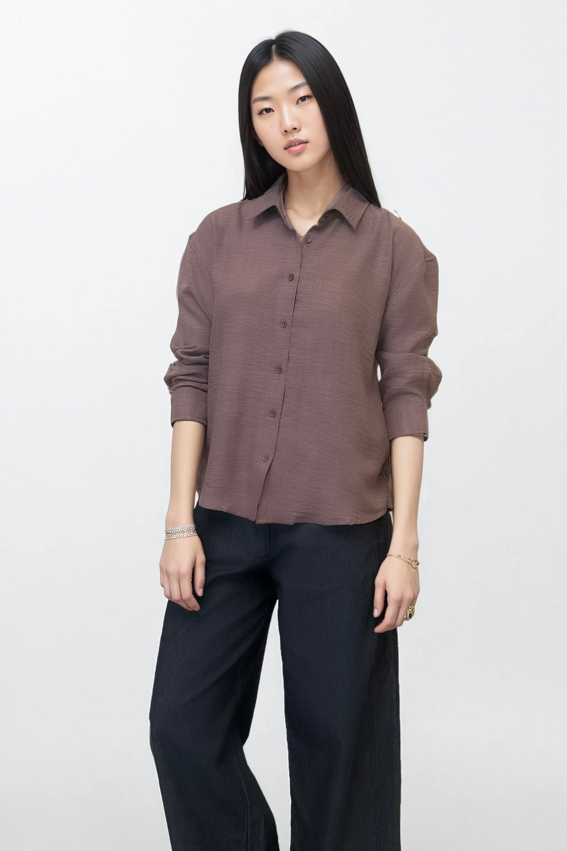 Purple Cotton Linen Shirt