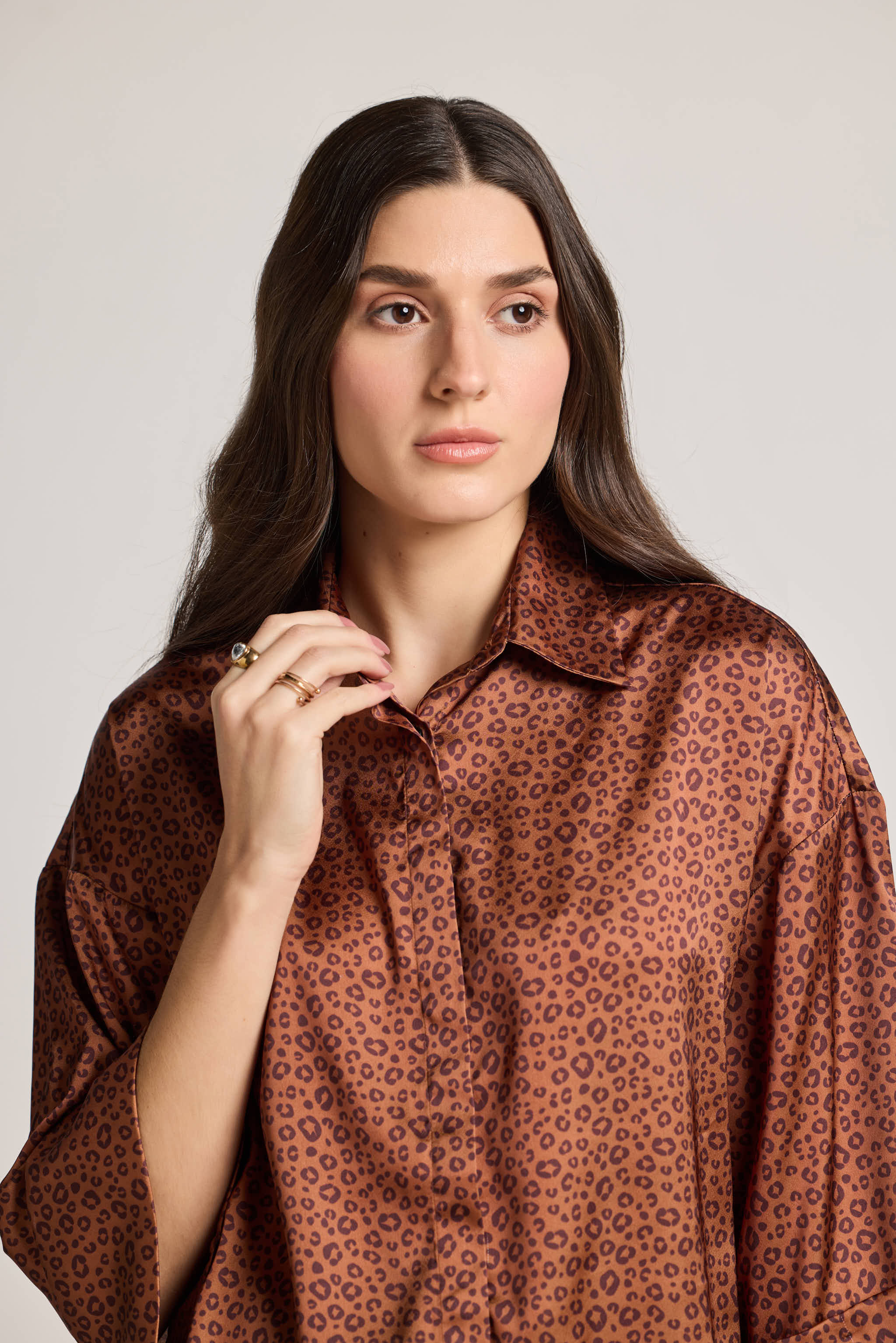 Animal Mocha Printed Shirt