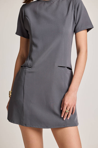 Charcoal Grey Short Dress