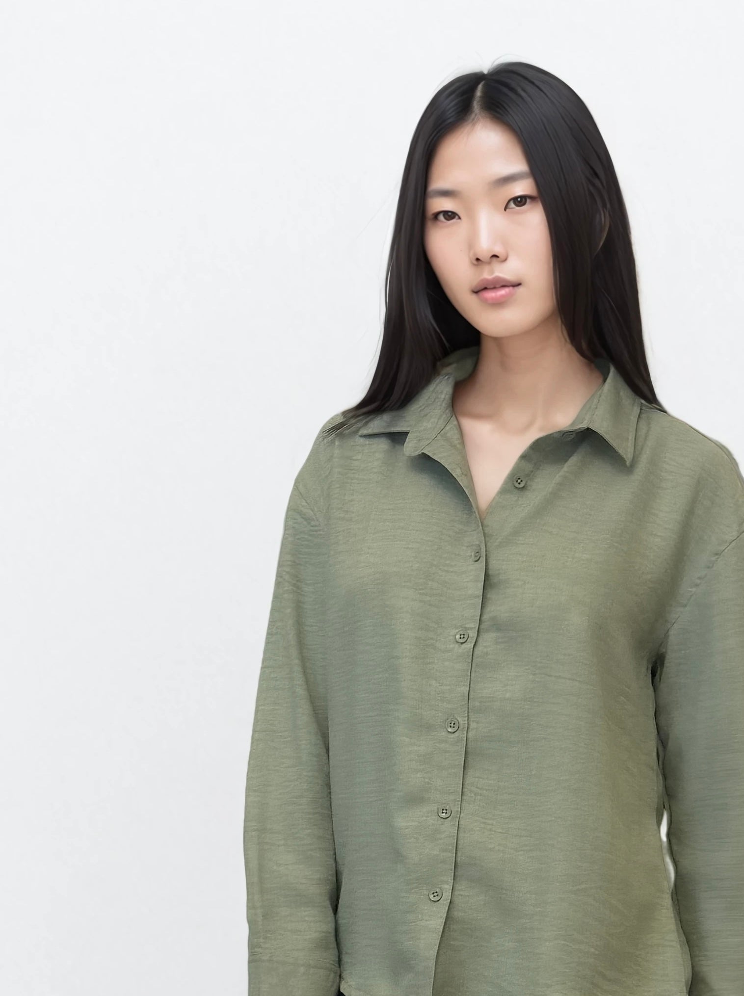 Sage Green Cotton Linen Shirt