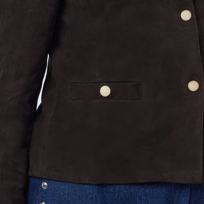 CHOCOLATE BROWN GENUINE SUEDE JACKET