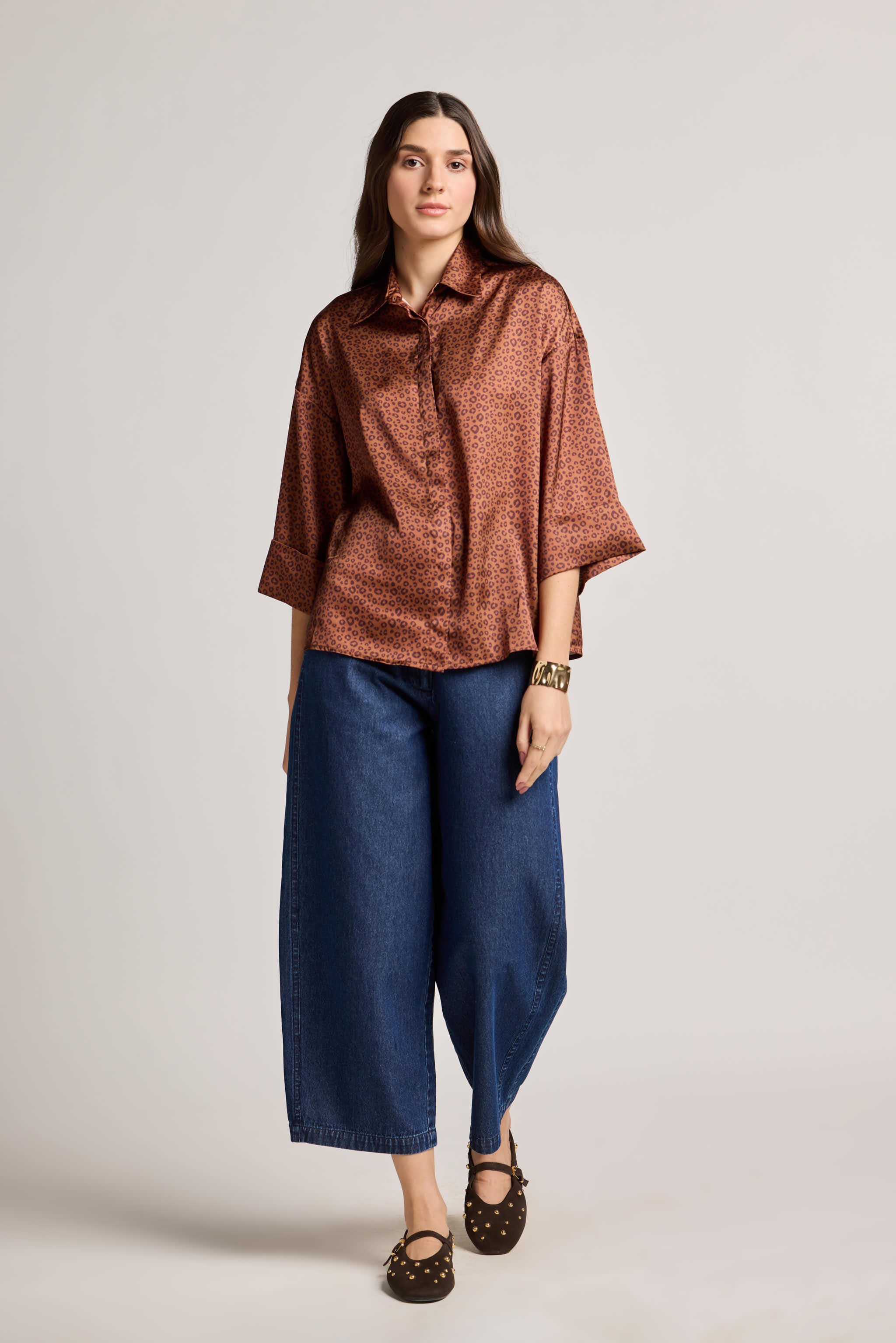 Animal Mocha Printed Shirt