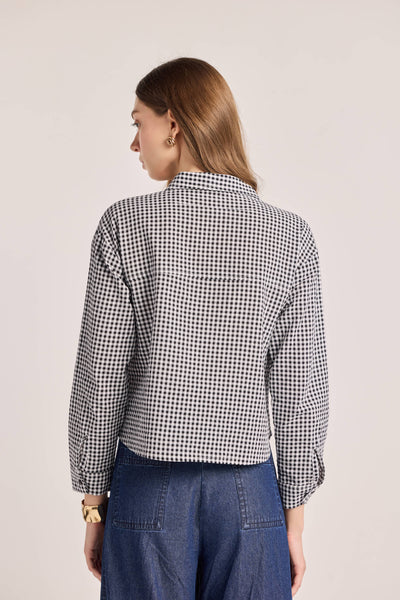 Monochrome Checked Cotton Shirt