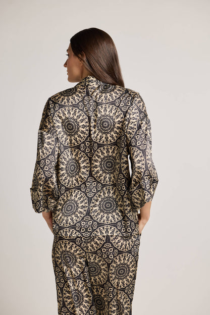 Mandala Black Printed Shirt