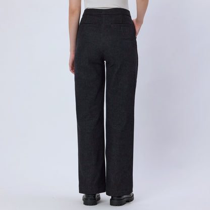 DENIM AND CHECKS TWEED PANTS