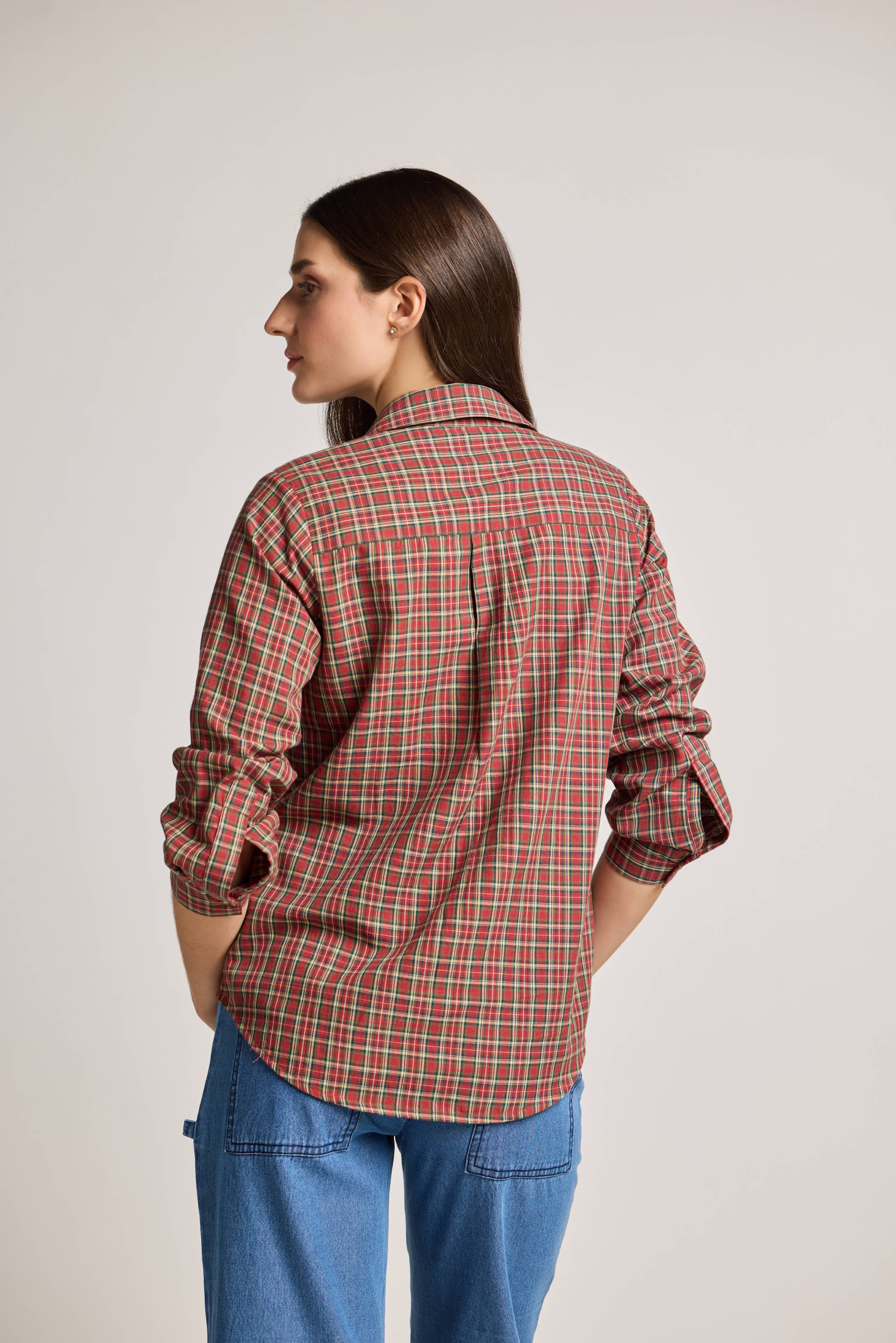 Red Checked Cotton Shirt