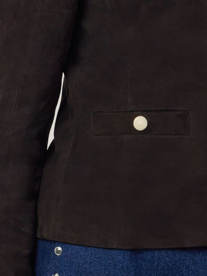 CHOCOLATE BROWN GENUINE SUEDE JACKET