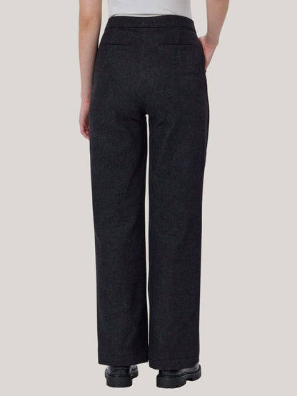 DENIM AND CHECKS TWEED PANTS