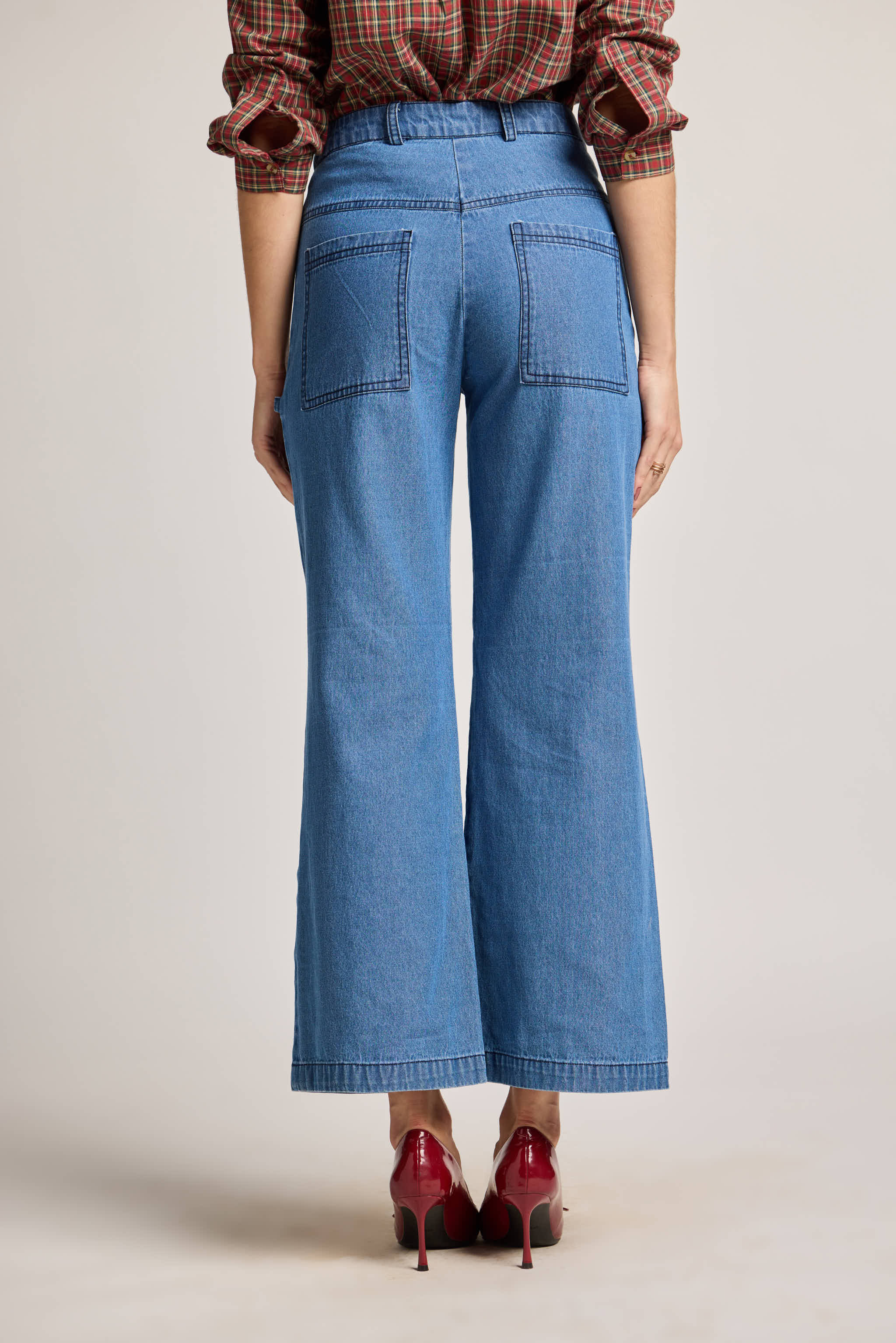 Mid Wash Bootcut Denim Jeans