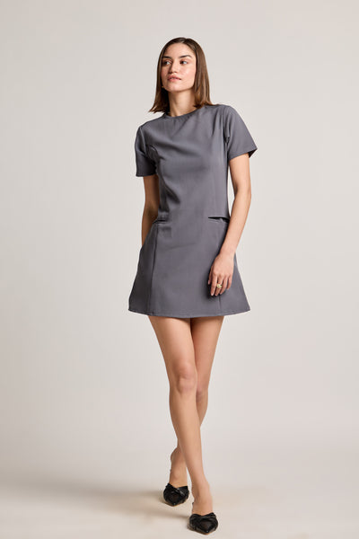 Charcoal Grey Short Dress