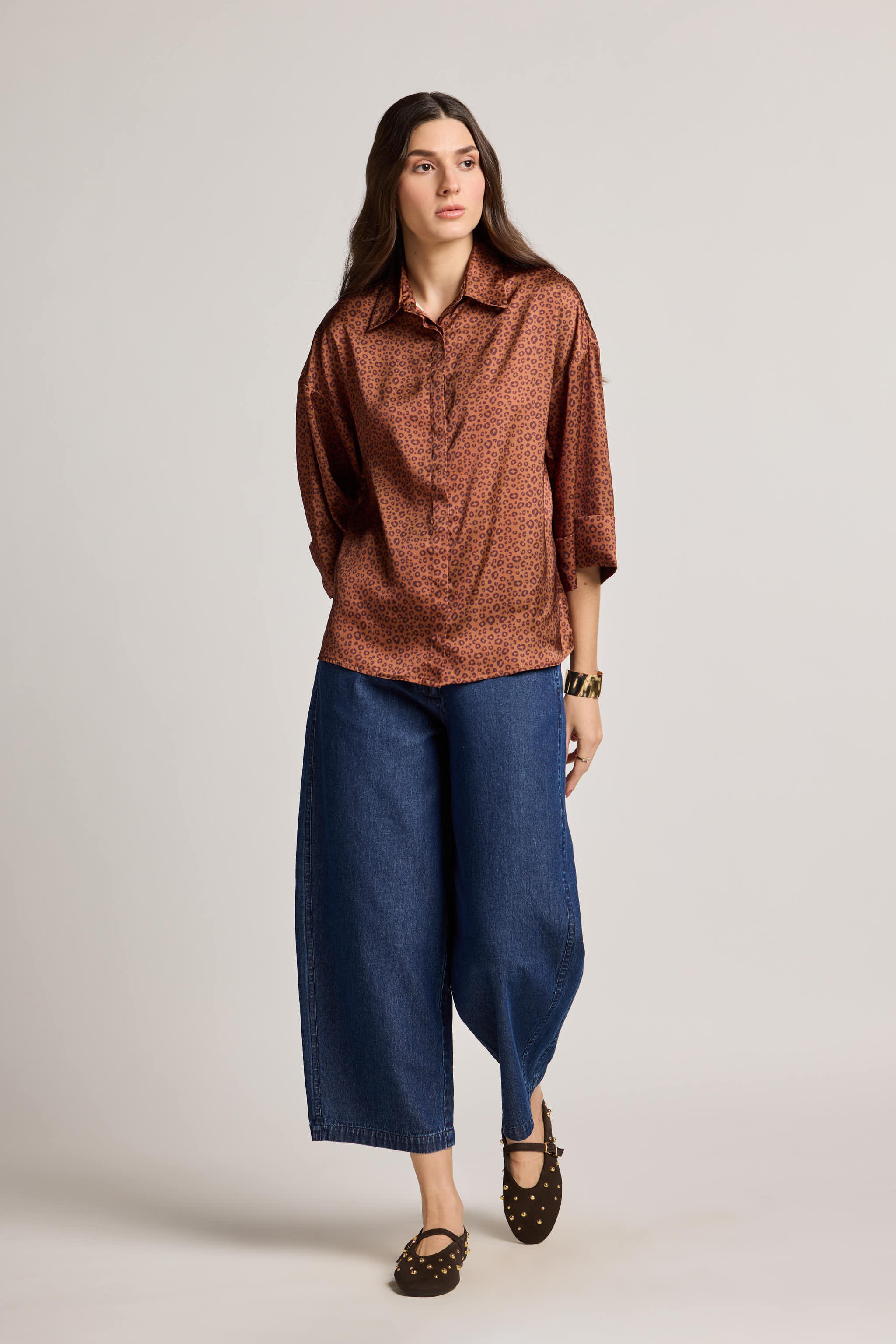 Animal Mocha Printed Shirt