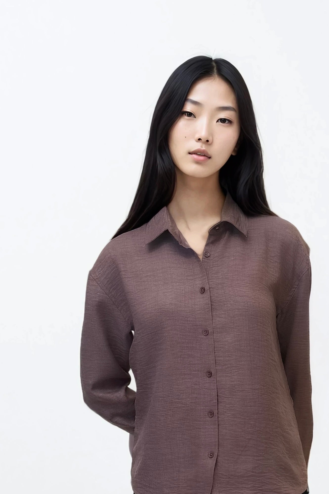Purple Cotton Linen Shirt