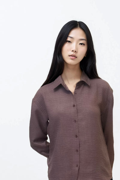 Purple Cotton Linen Shirt