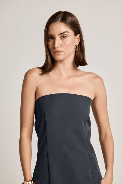 Charcoal Grey Off-Shoulder Top