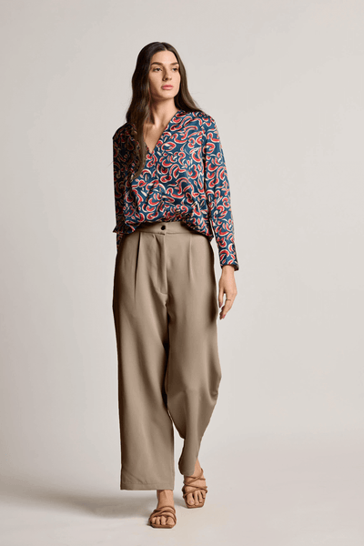 Beige Formal Pants