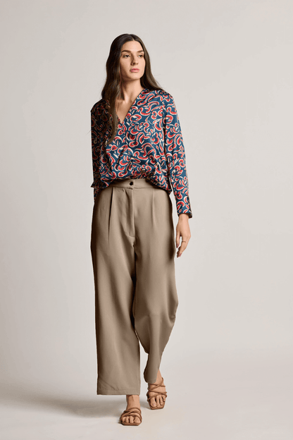 Beige Formal Pants